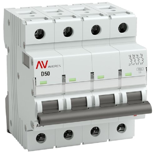 Выключатель автоматический EKF Averes AV-6 4п 50А D 6кА фото Выключатель автоматический EKF Averes AV-6 4п 50А D 6кА картинка